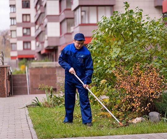 Уборка территории в Омске и  Омской области